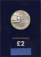 (2016) Монета Великобритания 2016 год 2 фунта "Джеймс Кук"  Биметалл  Буклет